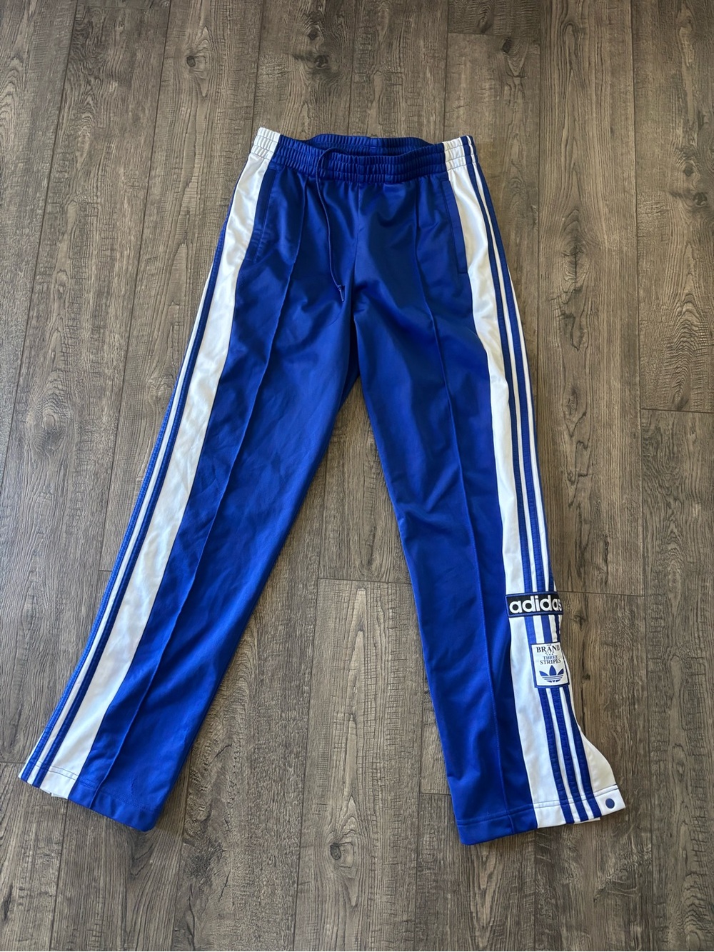 adidas Adibreak three stripes Royal Blue Track Pants with White Stripes